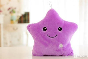 Luminous Glowing Star & Moon Cushions Purple Toys