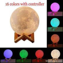 Load image into Gallery viewer, Realistic 3D Print Moon Lamp 16 Colors / Dia 10Cm