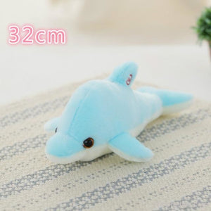 Luminous Glowing Star & Moon Cushions 32Cm Blue Dolphins Toys