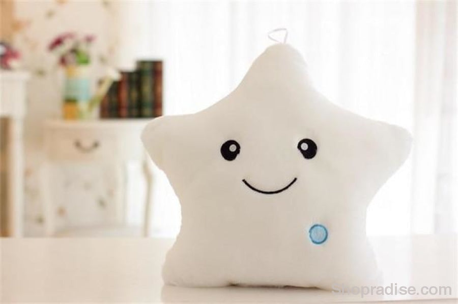 Luminous Glowing Star & Moon Cushions White Toys